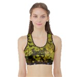 Green Leaves Sports Bra with Border