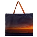 Dark Sunset Zipper Large Tote Bag