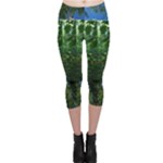 Trees on the water with kitty Capri Leggings 