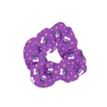 Moon Kitties Purple Velvet Scrunchie