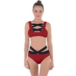 RED and BLACK Bandaged Up Bikini Set 