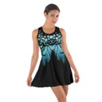 blue and green feather collier Cotton Racerback Dress