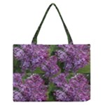 Purple Flowers Medium Zipper Tote Bag