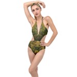 Vermont Tree Plunging Cut Out Swimsuit