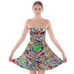 Pop Art - Spirals World 1 Strapless Bra Top Dress