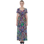 Pop Art - Spirals World 1 High Waist Short Sleeve Maxi Dress