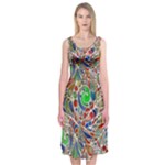 Pop Art - Spirals World 1 Midi Sleeveless Dress
