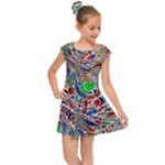 Pop Art - Spirals World 1 Kids  Cap Sleeve Dress