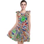 Pop Art - Spirals World 1 Tie Up Tunic Dress