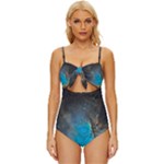 Pacman Nebula (NGC281) Knot Front One-Piece Swimsuit