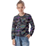 Abstract Art - Adjustable Angle Jagged 2 Kids  Long Sleeve Tee with Frill 