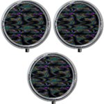 Abstract Art - Adjustable Angle Jagged 2 Mini Round Pill Box (Pack of 3)
