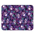 Flowers and Skulls Double Sided Flano Blanket (Large)