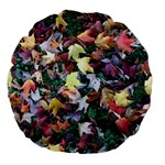 Scattered Leaves Large 18  Premium Flano Round Cushion 