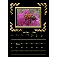 Jane Black And Gold Desktop Calendar (6 Inch) By Deborah Oct 2020