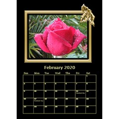 Jane Black And Gold Desktop Calendar (6 Inch) By Deborah Feb 2020