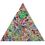 Pop Art - Spirals World 1 Wooden Puzzle Triangle