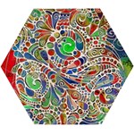 Pop Art - Spirals World 1 Wooden Puzzle Hexagon