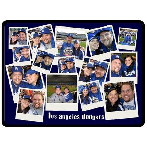 Dodgers By Starla Smith 80 x60  Blanket Front