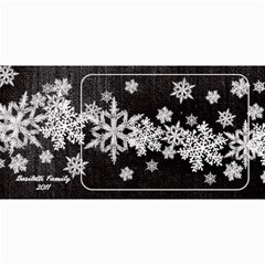 8x4 Photo Greeting Card Black Snowflakes By Laurrie 8 x4  Photo Card - 4