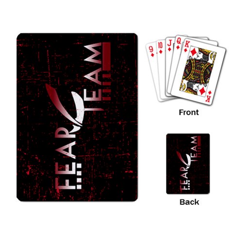 Fear Team Playing Cards By Mel Shinyama Back
