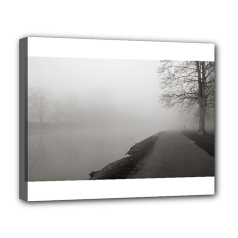 Foggy Morning, Oxford Deluxe Canvas 20  X 16  (stretched) by artposters