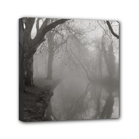 Foggy Morning, Oxford 6  X 6  Framed Canvas Print by artposters