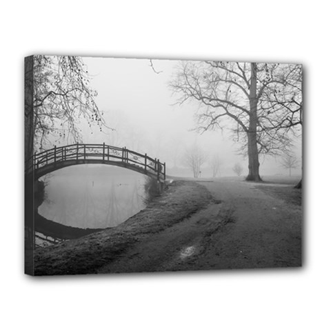 Foggy Morning, Oxford 12  X 16  Framed Canvas Print by artposters