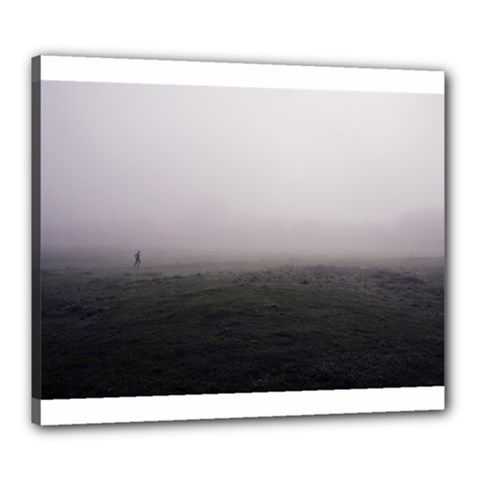 Foggy Morning, Oxford 20  X 24  Framed Canvas Print by artposters