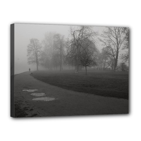 Foggy Morning, Oxford 12  X 16  Framed Canvas Print by artposters