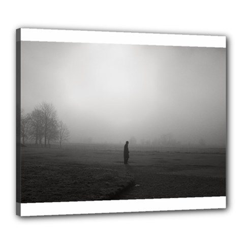 Foggy Morning, Oxford 20  X 24  Framed Canvas Print by artposters