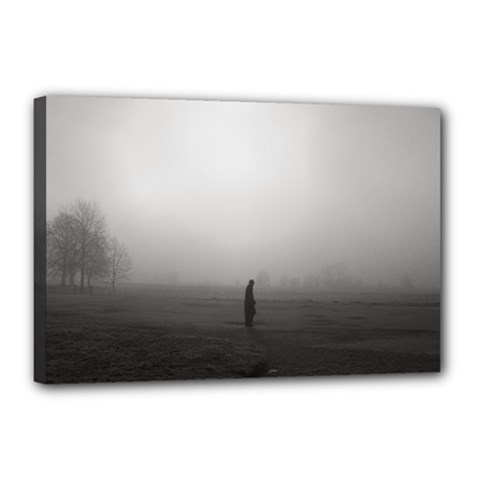 Foggy Morning, Oxford 12  X 18  Framed Canvas Print by artposters
