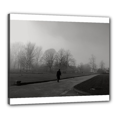 Foggy Morning, Oxford 20  X 24  Framed Canvas Print by artposters