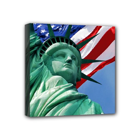 Statue Of Liberty, New York 4  X 4  Framed Canvas Print by artposters