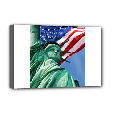 Statue Of Liberty, New York Deluxe Canvas 18  X 12  (stretched) by artposters