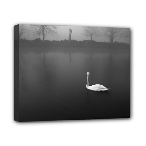 Swan 8  X 10  Framed Canvas Print