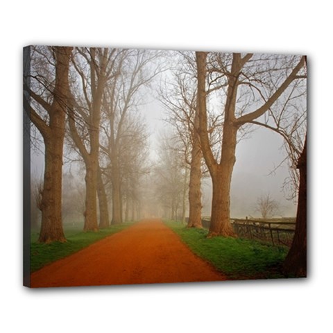 Foggy Morning, Oxford 16  X 20  Framed Canvas Print