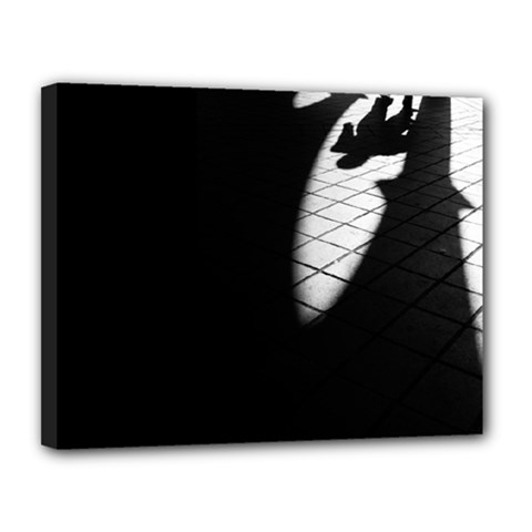 Shadows 11  X 14  Framed Canvas Print