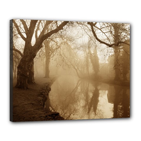 Misty Morning 16  X 20  Framed Canvas Print by artposters