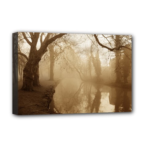 Misty Morning Deluxe Canvas 18  X 12  (stretched)