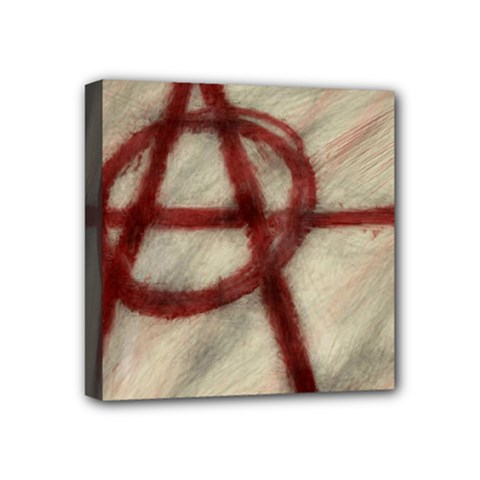 Anarchy 4  X 4  Framed Canvas Print by VaughnIndustries