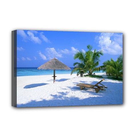 Beach Deluxe Canvas 18  X 12  (stretched) by Unique1Stop