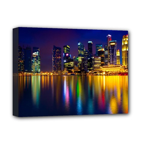 Night View Deluxe Canvas 16  X 12  (stretched) 