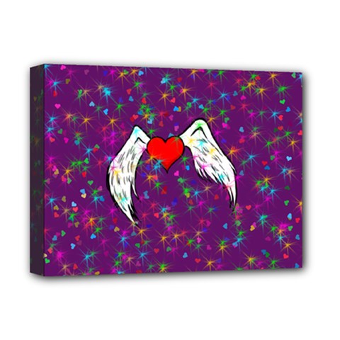 Your Heart Has Wings So Fly - Updated Deluxe Canvas 16  X 12  (framed) 