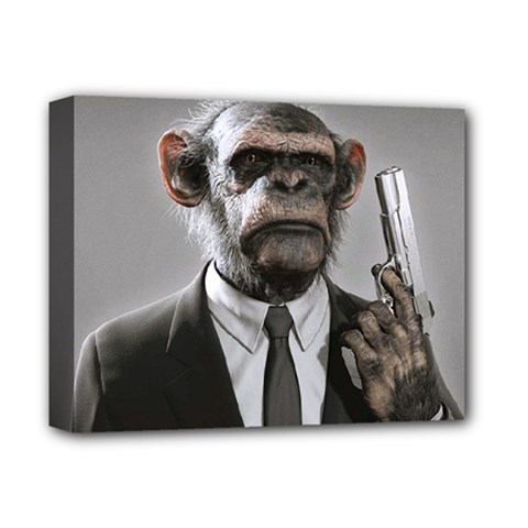 Monkey Business Deluxe Canvas 14  X 11  (framed)