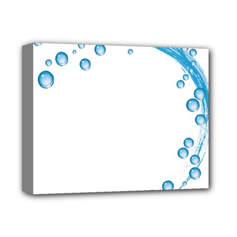 Water Swirl Deluxe Canvas 14  X 11  (framed) by magann