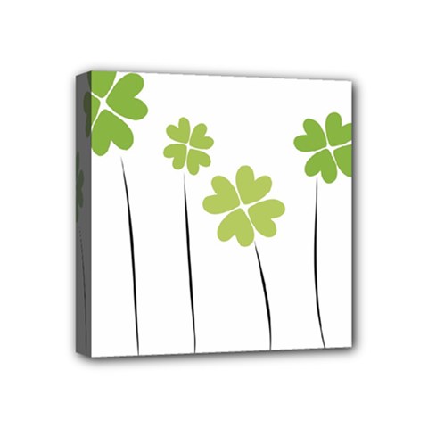 Clover Mini Canvas 4  X 4  (framed)