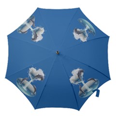 The Heart Of The Dolphins Hook Handle Umbrella (large) by gatterwe