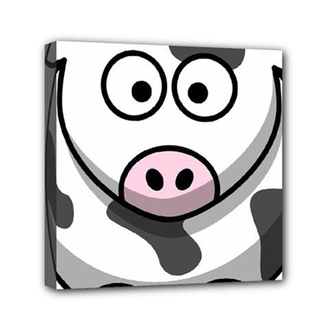 Cow Mini Canvas 6  X 6  (framed) by cutepetshop
