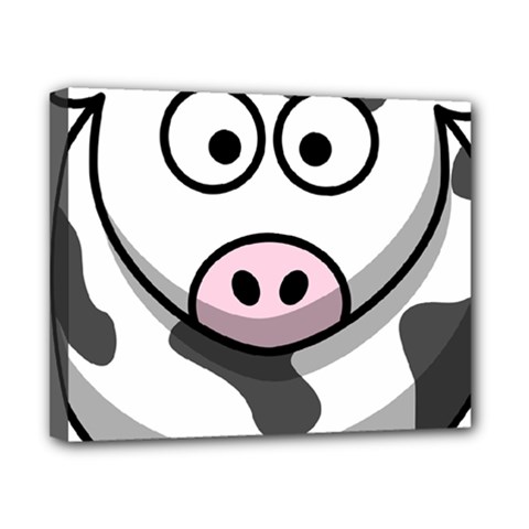 Cow Canvas 10  X 8  (framed) by cutepetshop
